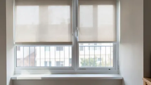 Plisy na okno balkonowe dzielone