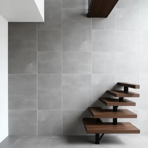 Płytki na ścianę przy schodach