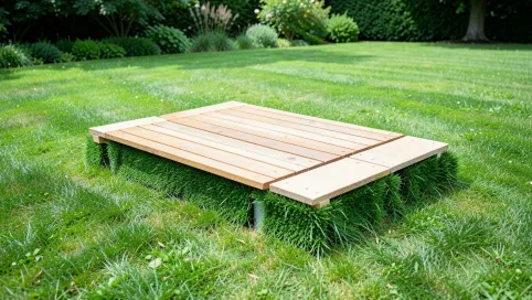 Podest tarasowy montaż na trawie