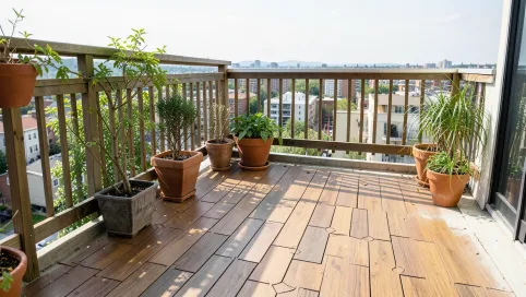 Podłoga pływająca na balkonie