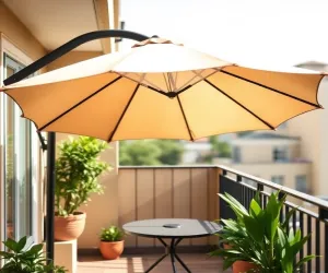 Pół parasol na balkon