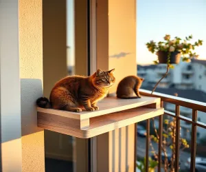 Półka dla kota na balkon