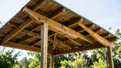 Projekt altany z dachem jednospadowym