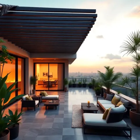 Projekt domu z tarasem na dachu