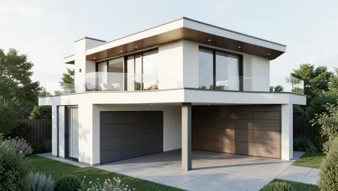 Projekt domu z tarasem nad garażem
