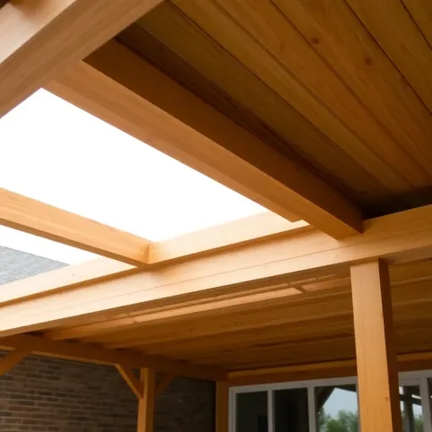 Projekt zadaszenia tarasu z drewna