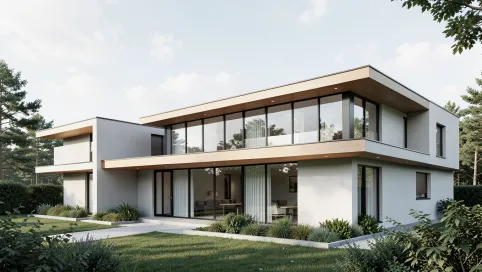 projekty domów nowoczesnych z płaskim dachem