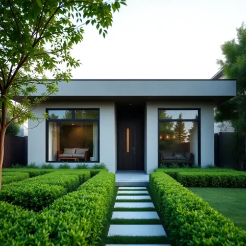 Projekty domów z dachem jednospadowym na wąską działkę