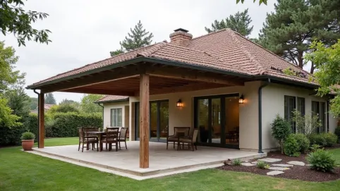 przedłużenie dachu dwuspadowego