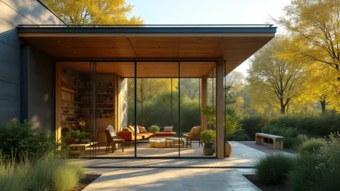 Przeszklony ganek przed domem