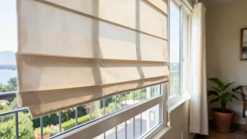 Roleta rzymska pozioma na taras