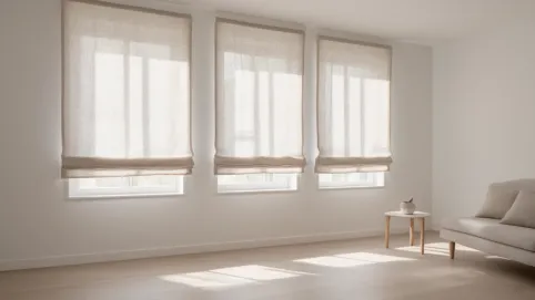 rolety rzymskie w stylu skandynawskim