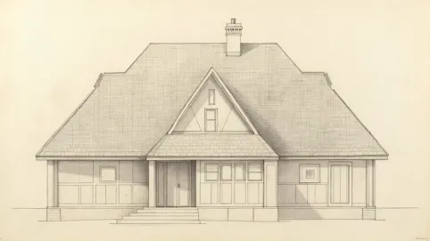 rysunek techniczny dachu dwuspadowego