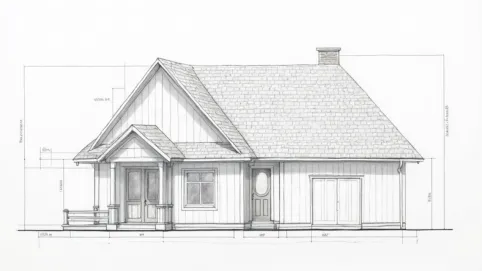 rzut dachu dwuspadowego