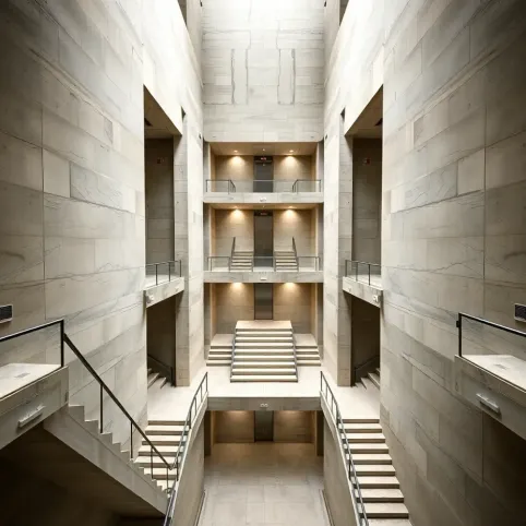 Rzut klatki schodowej w bloku