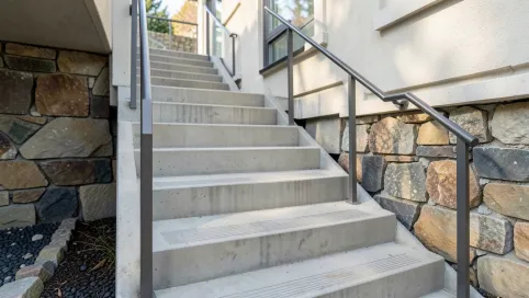 Schody do domu zewnętrzne betonowe
