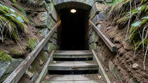 Schody do piwniczki ogrodowej