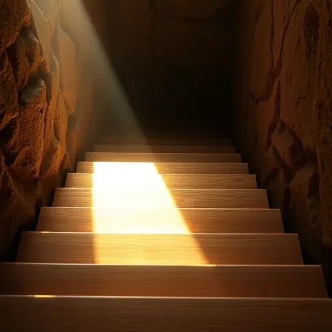 Schody do piwniczki ziemianki