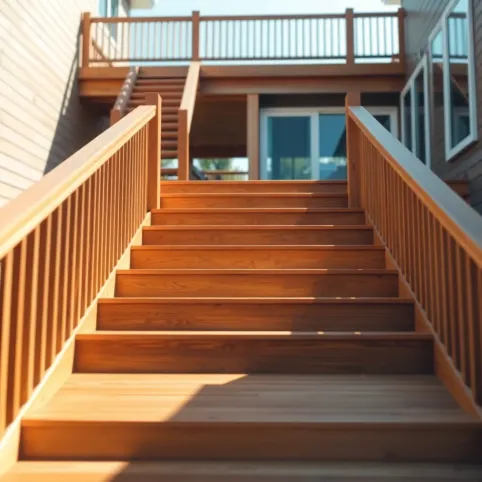Schody na taras drewniane