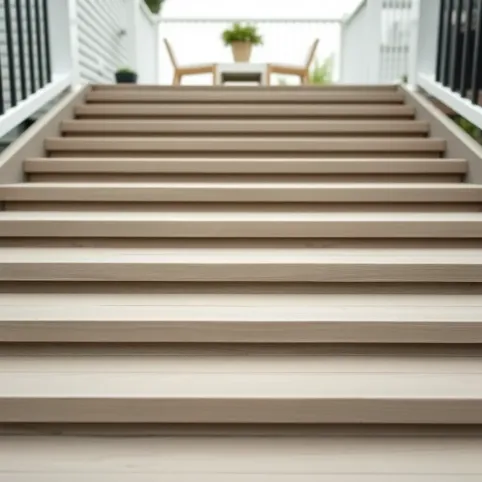 Schody tarasowe z deski kompozytowej