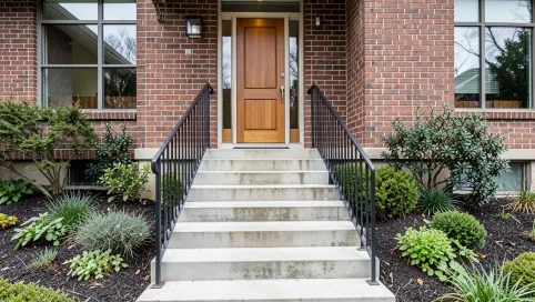 Schody zewnętrzne do domu jednorodzinnego