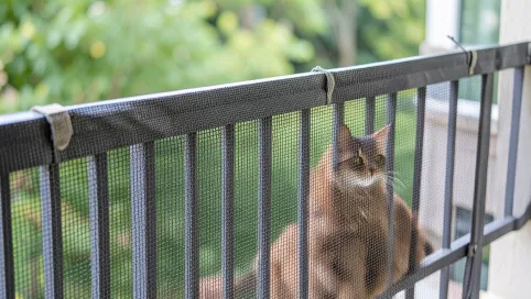 Siatka na balkon dla kota bez wiercenia