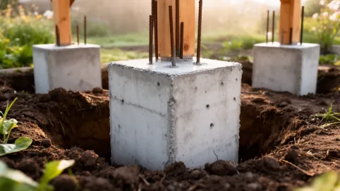 słupki fundamentowe pod altanę