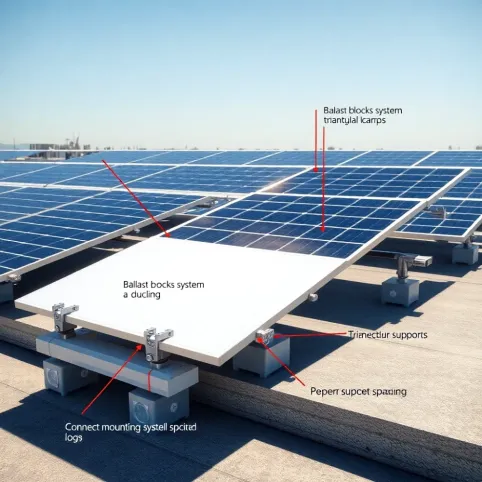 System montażu paneli fotowoltaicznych na dachu płaskim