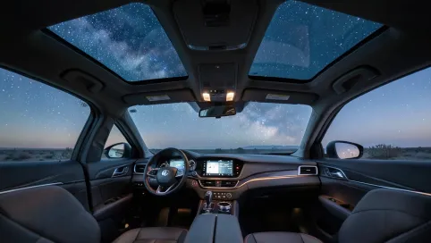 Szklany dach w samochodzie