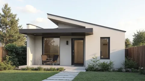 Tani dom z dachem jednospadowym