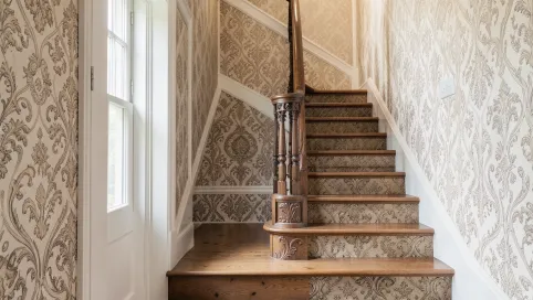 Tapety na korytarz że schodami
