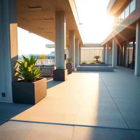 Taras betonowy na słupach