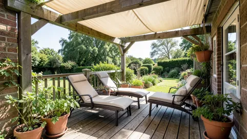 Taras do domku holenderskiego z zadaszeniem