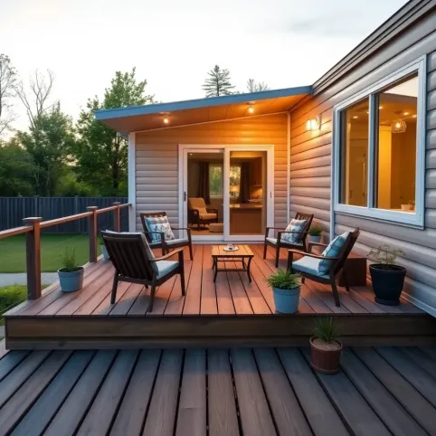 Taras do domku mobilnego