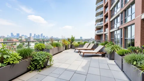 Taras na dachu w bloku