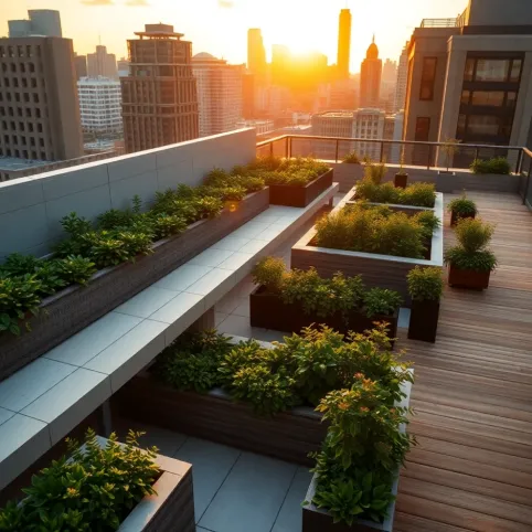 Taras na dachu warstwy