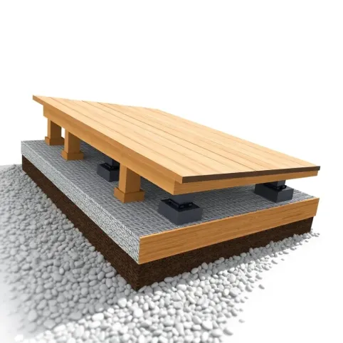 Taras na gruncie przekrój