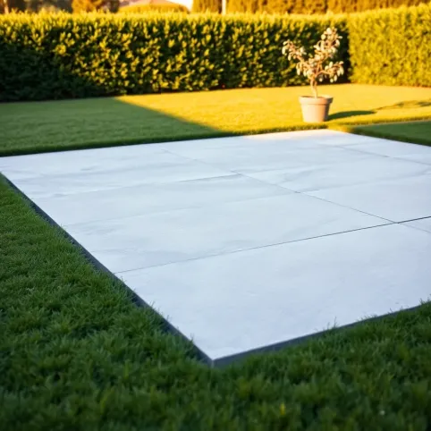 Taras na gruncie z płyt betonowych