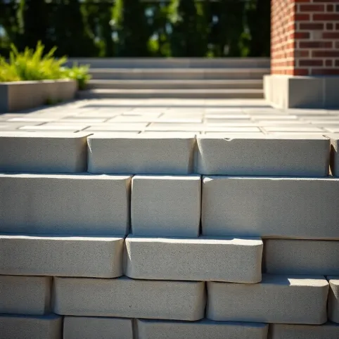 Taras z bloczków betonowych