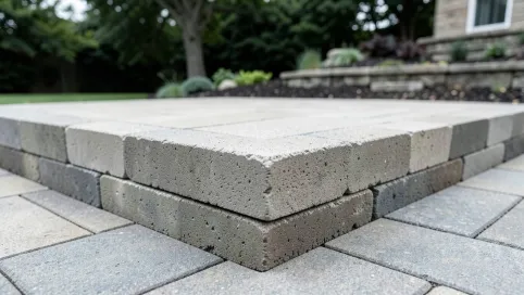 Taras z bloczków fundamentowych