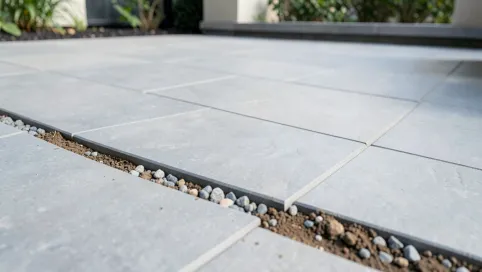 Taras z gresu na gruncie