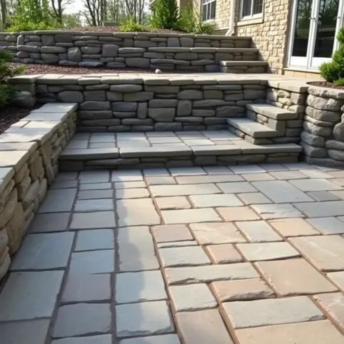 Taras z kamienia polnego