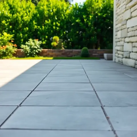 Taras z płyt chodnikowych