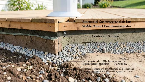 Warstwy tarasu na gruncie