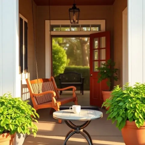 Wejście do domu ganek