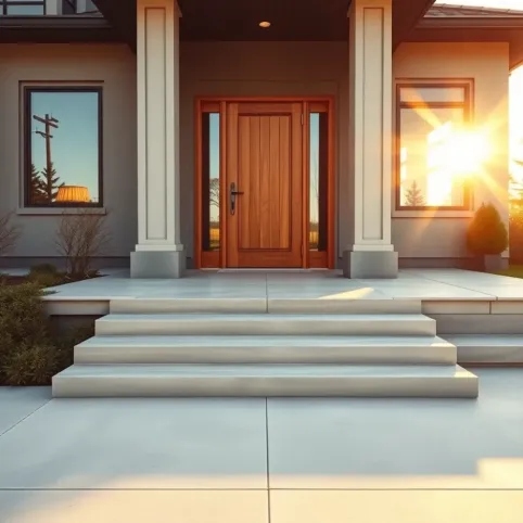 Wymiary spocznika schodów zewnętrznych