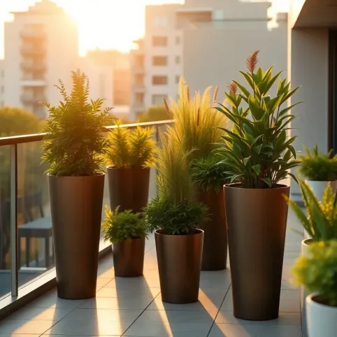 Wysokie donice na taras