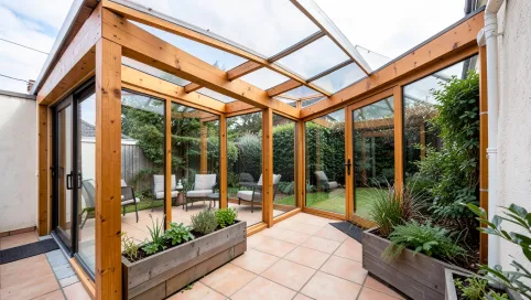 Zabudowa tarasu w domku jednorodzinnym