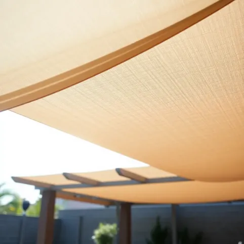 Zadaszenie pergoli z tkaniny