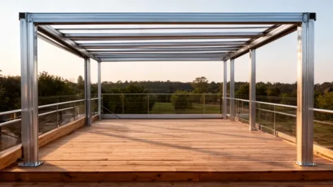 Zadaszenie tarasu z profili stalowych